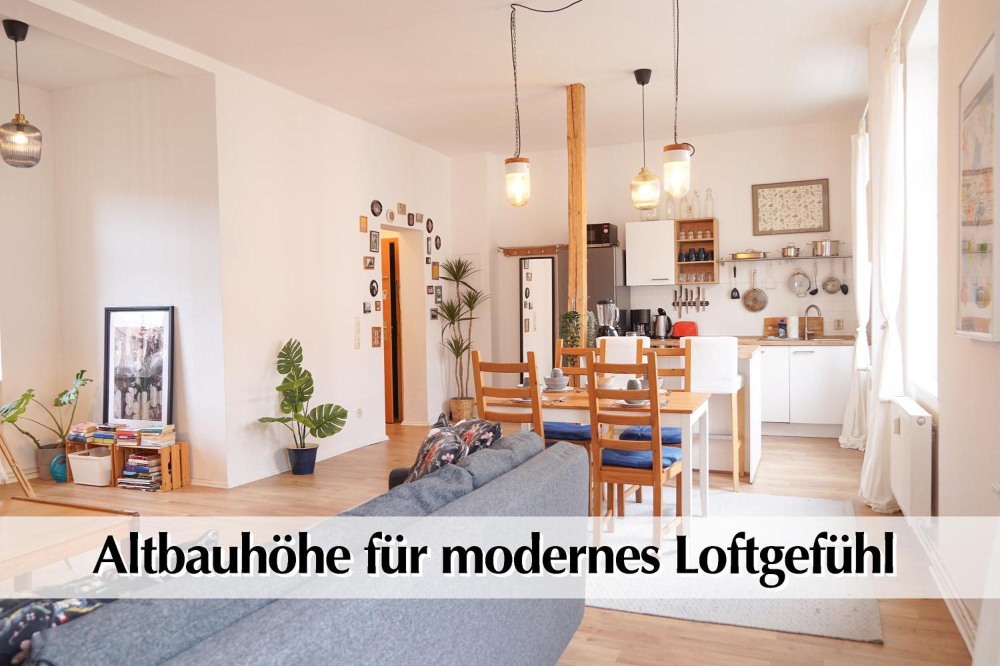 Helles Altbau-Loft Mit Kingsize Bett, Smart-Tv, Etc Apartment Erfurt Exterior photo
